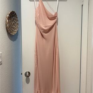 Oak + Fort Elegant Pink Cowl Neck Slip Dress